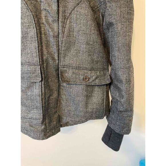 Woolrich Hooded Thumb Hole Wool Heavy Warm Winter Snow Jacket Gray Size Small - Picture 5 of 13